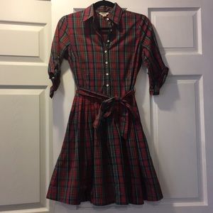 Plaid button front dress ( w/ pockets!!) - size 2